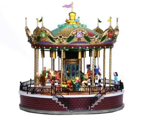 Kersthuisje Sunshine carousel LEMAX