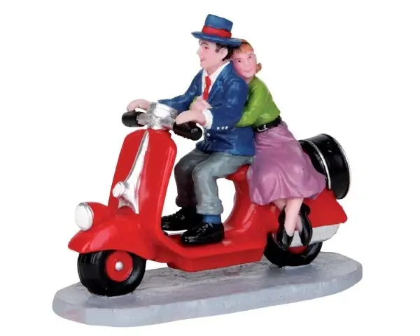 Kerstfiguur Scooter ride LEMAX