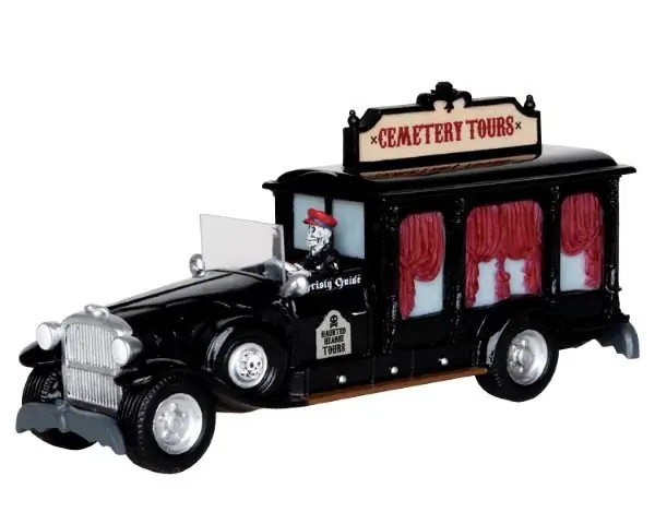 Kerstfiguur Cemetery tour bus LEMAX