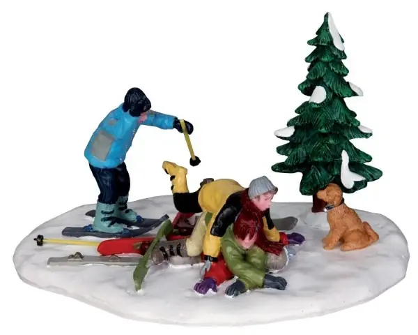 Kerstfiguur Ski pile-up LEMAX