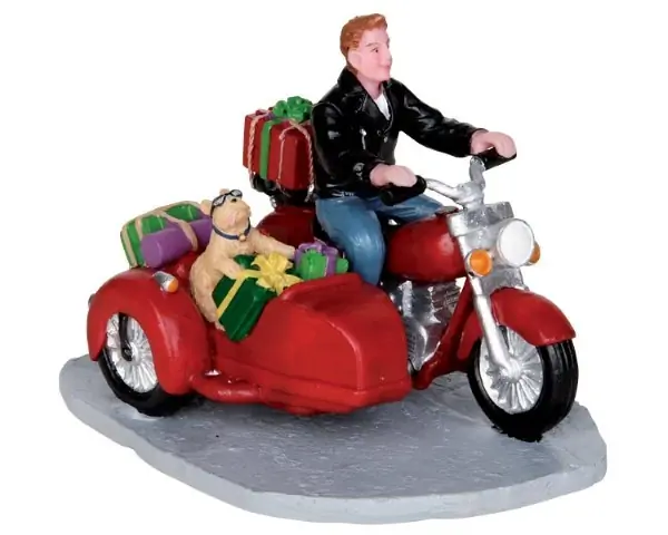 Kerstfiguur Side car santa LEMAX