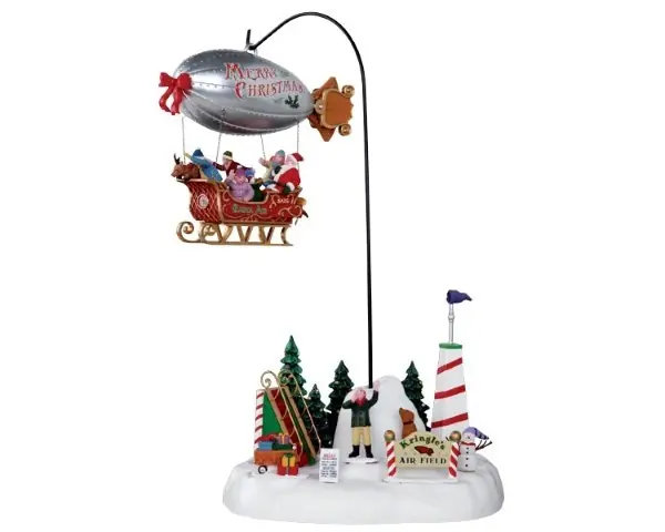Kerstfiguur Kringle's air field LEMAX