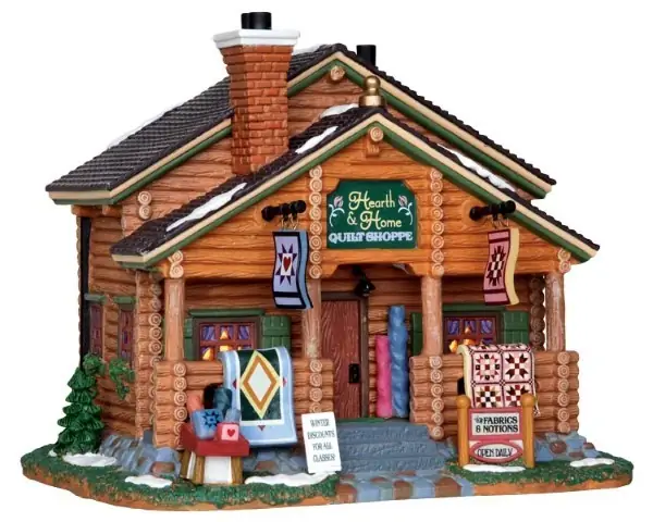 Kersthuisje Hearth & home quilt shoppe LED LEMAX