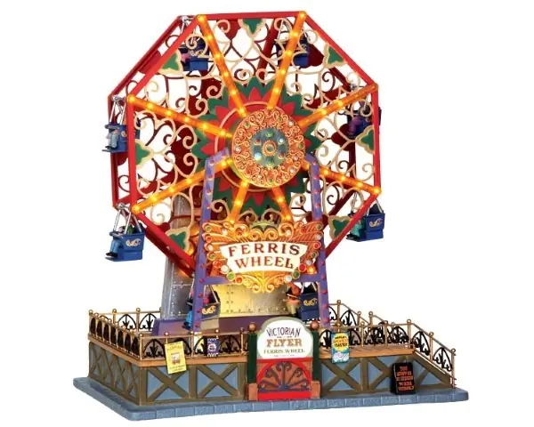 Kersthuisje Victorian flyer ferris wheel LEMAX