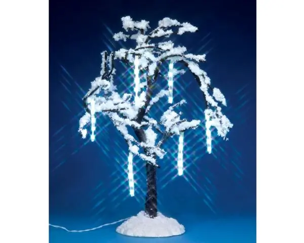 Kerstfiguur Cascading ijspegelverlichting tree LEMAX
