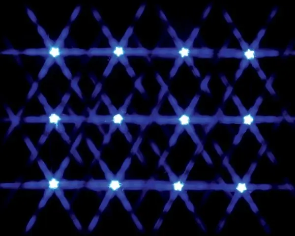 Kerstfiguur 12 lighted star string blue LEMAX