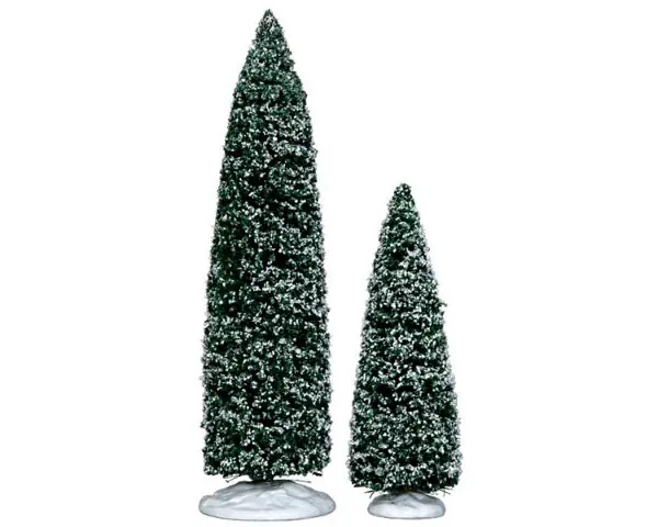 Kerstfiguur Snowy juniper tree large & medium LEMAX