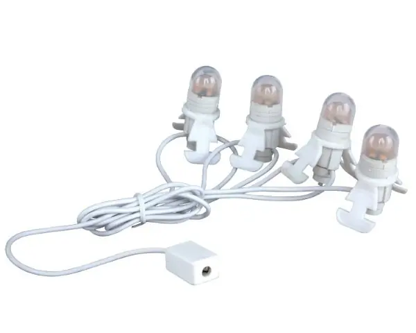 Kerstdorp verlichting Four LED light bulb string LEMAX