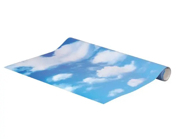 Kerstdorp landschap 4-foot sky backdrop LEMAX