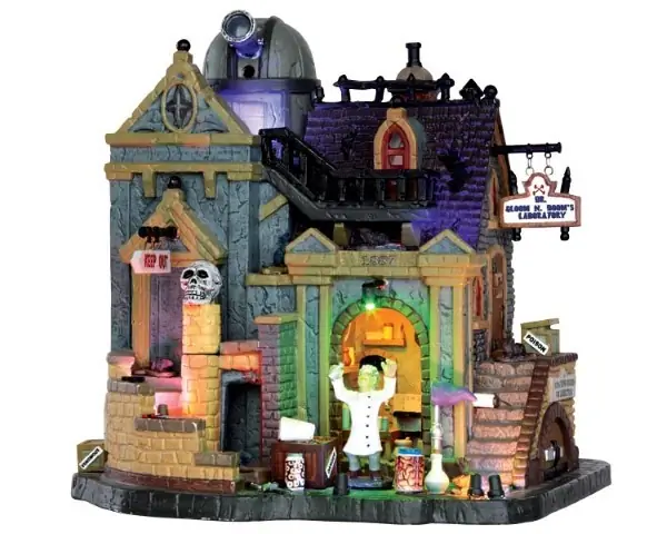 Kersthuisje Dr. gloom n. doom's laboratory LEMAX