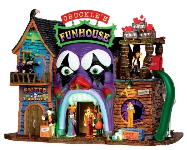 Kersthuisje Chuckle's funhouse LEMAX