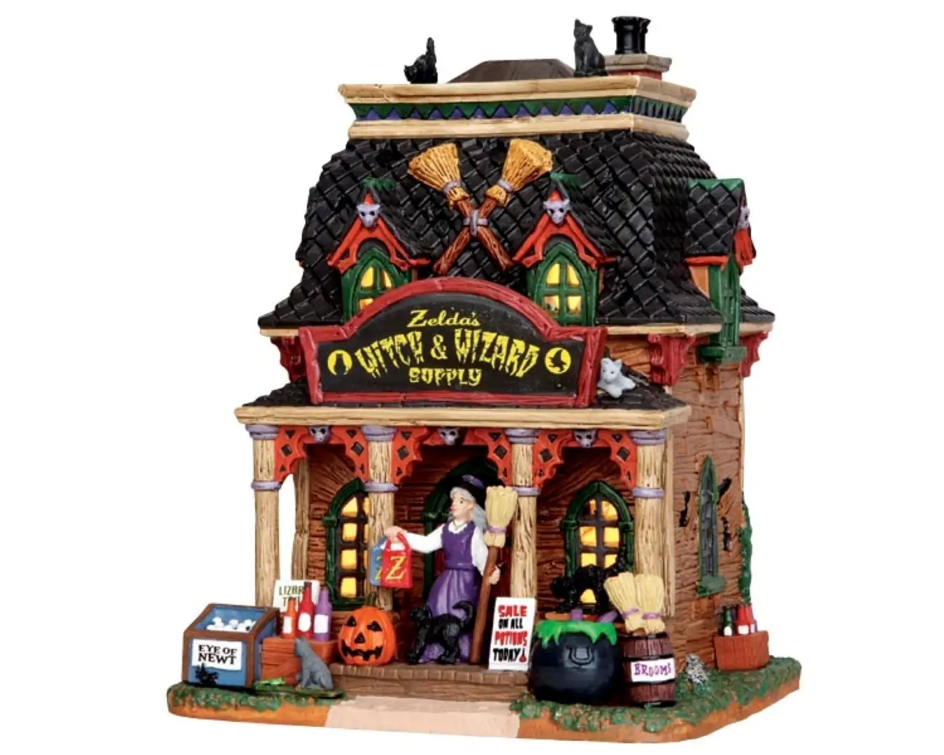 Kersthuisje Zeldas witch and wizard LEMAX
