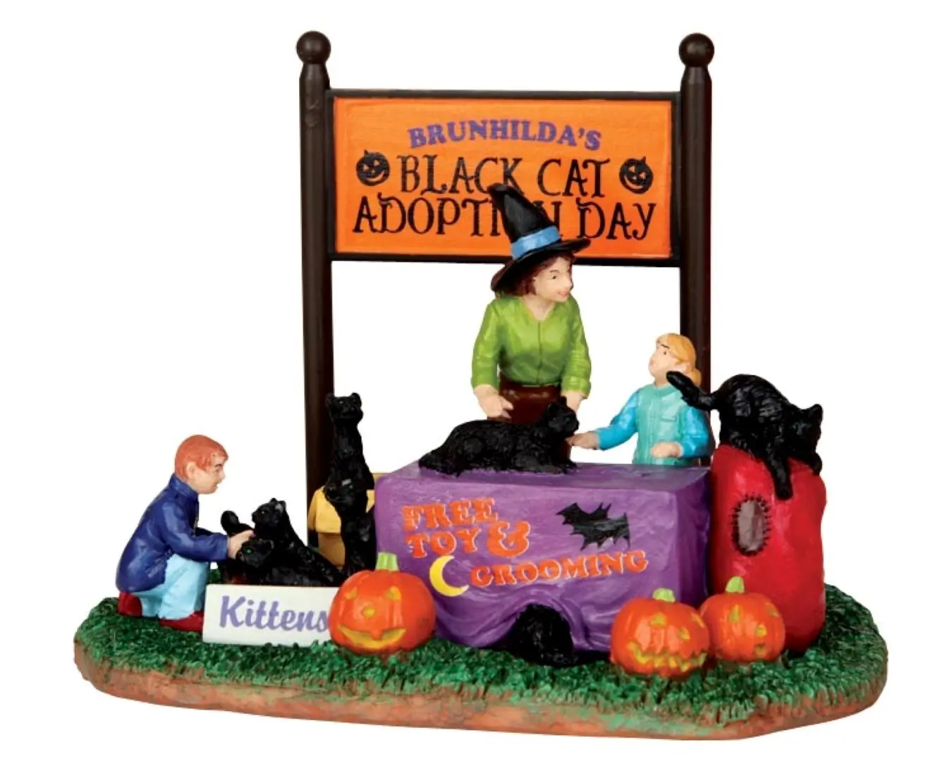Kerstfiguur Black cat adoption LEMAX