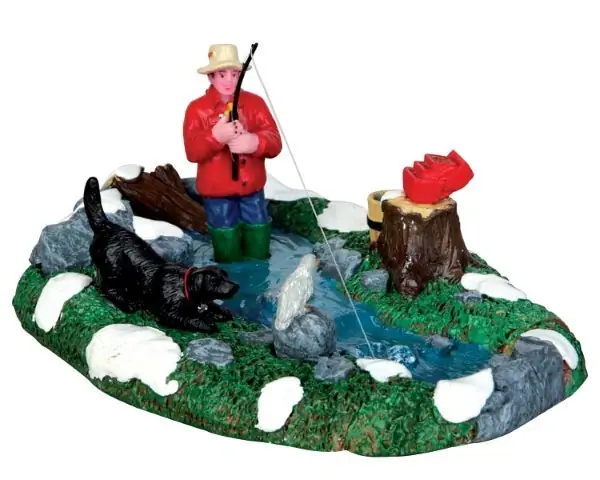 Kerstfiguur Stream fishing LEMAX