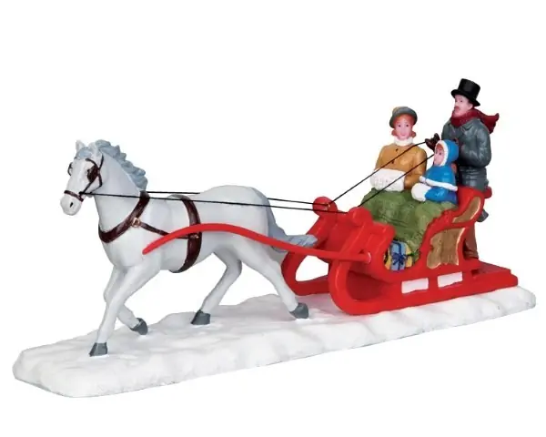 Kerstfiguur Fancy victorian sleigh LEMAX