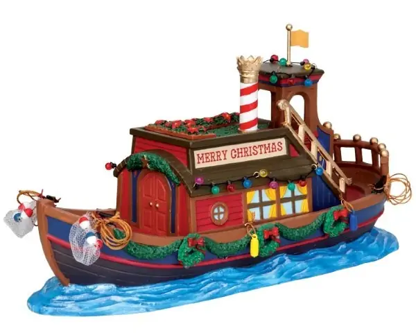 Kerstfiguur Canal houseboat LEMAX