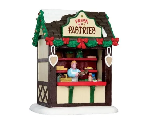 Kerstfiguur Fresh pastries market stall LEMAX