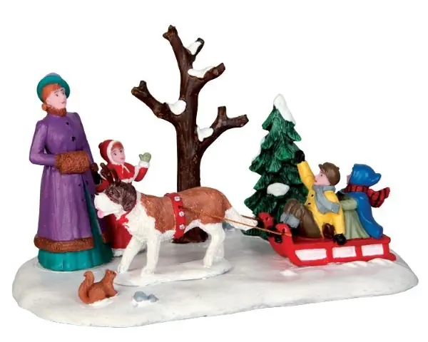 Kerstfiguur Sleigh rides LEMAX