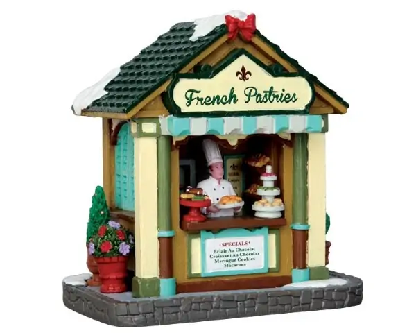 Kerstfiguur French pastries stand LEMAX