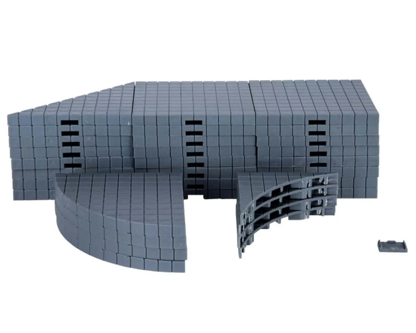 Kerstfiguur Plaza system (grey variety) - 32 pcs Lemax
