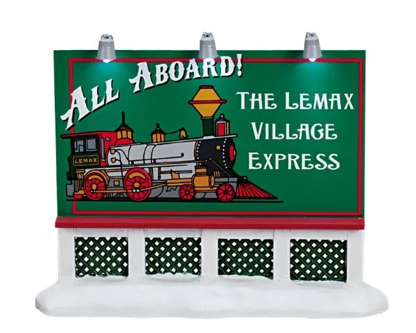 Kerstfiguur Train billboard LEMAX