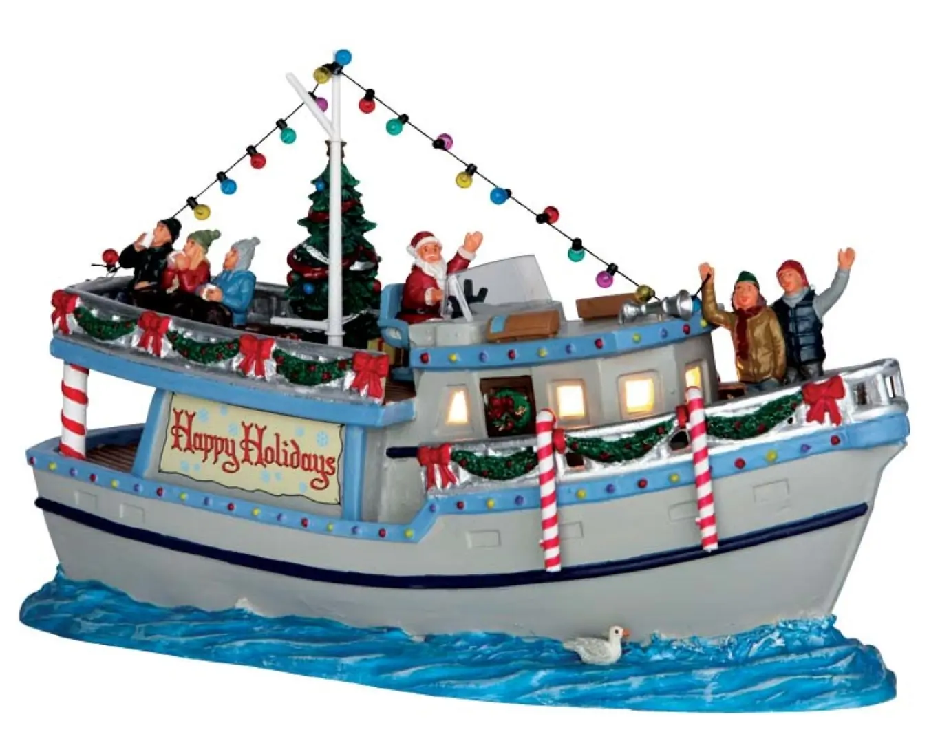 Kerstfiguur The yule tide yacht b/o led Lemax