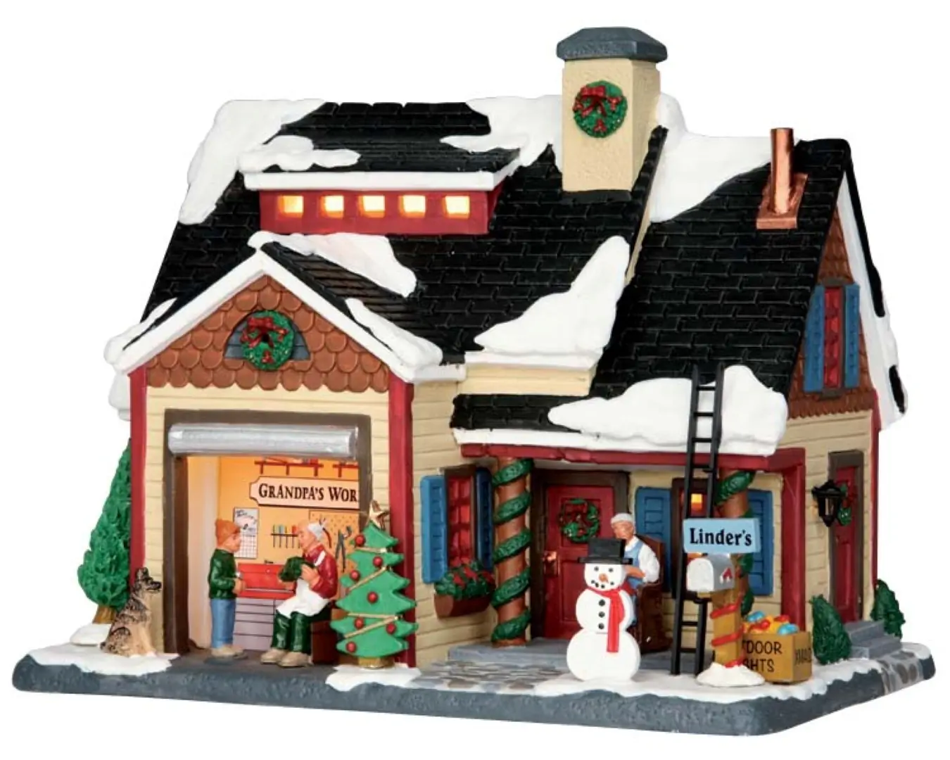 Kerstfiguur Linder s place b/o led Lemax