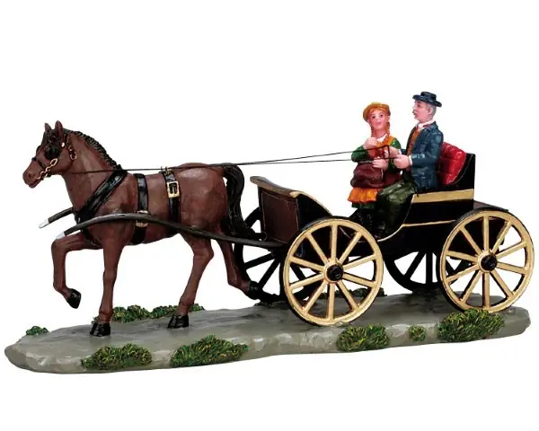 Kerstfiguur Carriage for two LEMAX