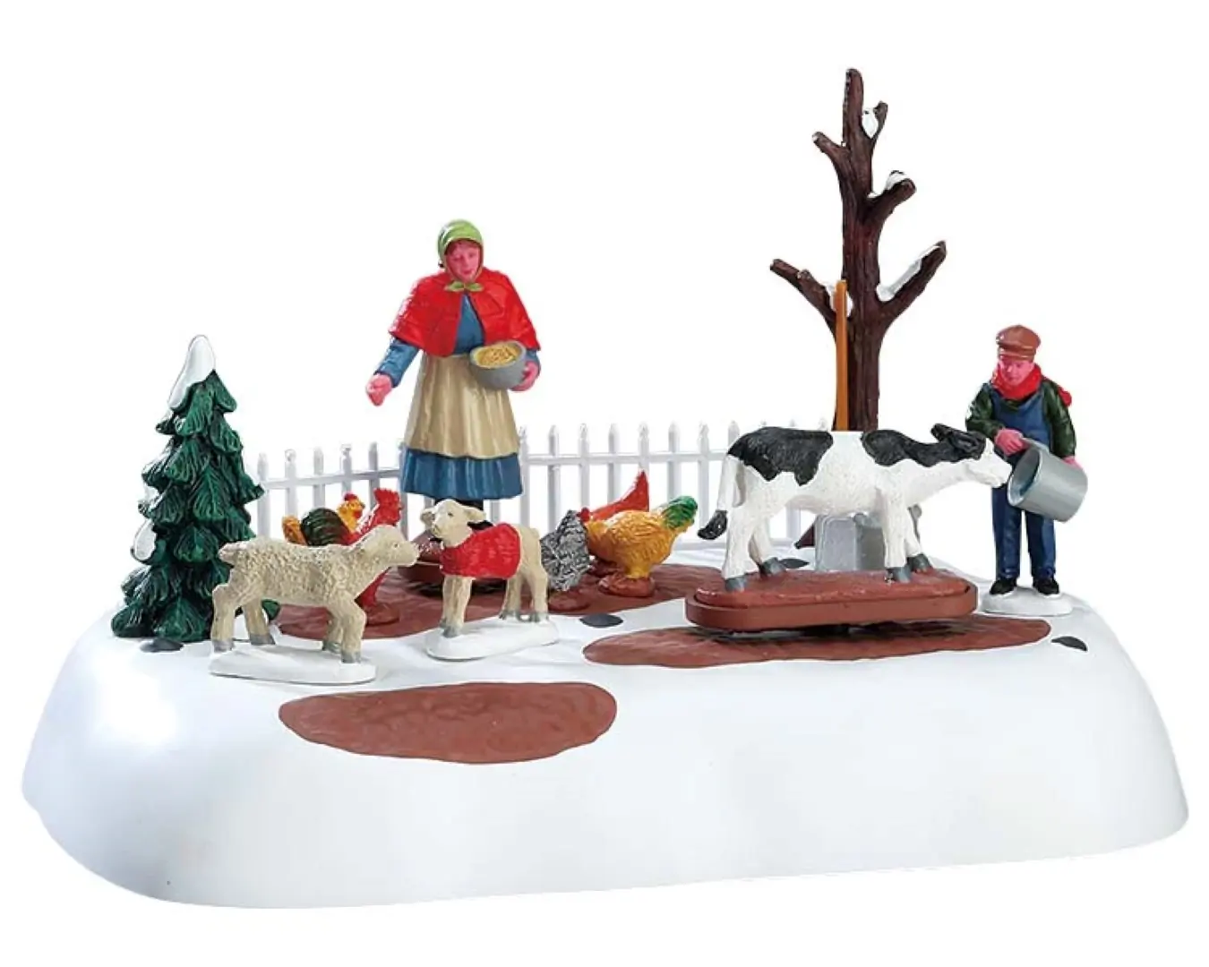 Kerstfiguur Winter farm chores b/o 4.5v LEMAX