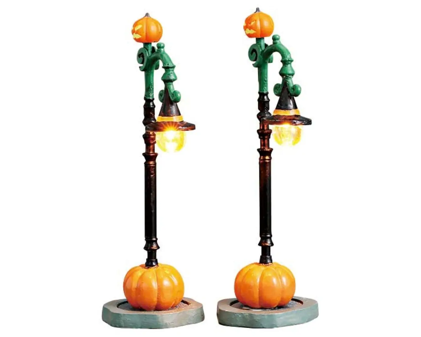 Kerstfiguur Witch pumpkin patch set of 2 b/o 4.5v LEMAX