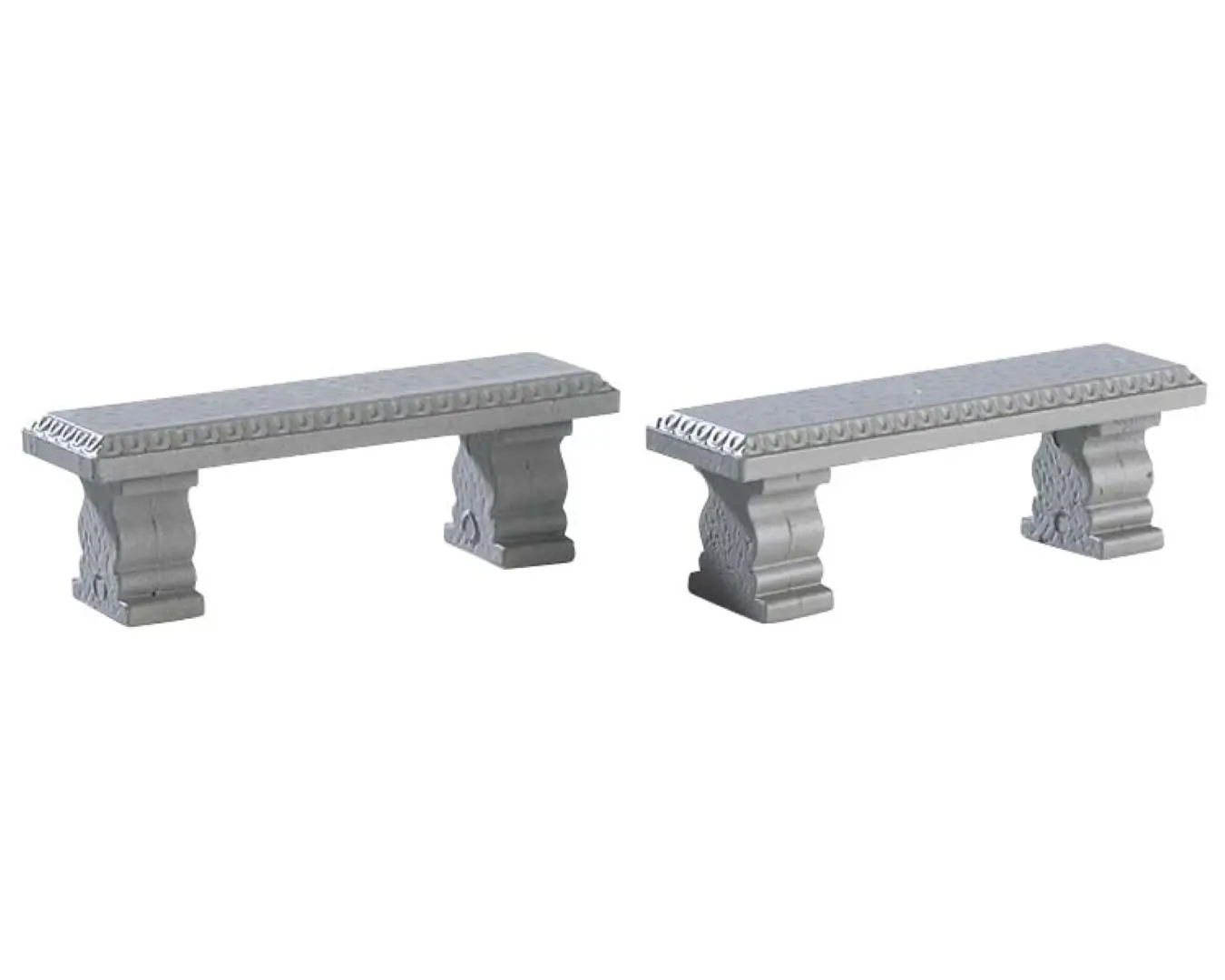 Kerstfiguur Plaza bench set of 2 LEMAX