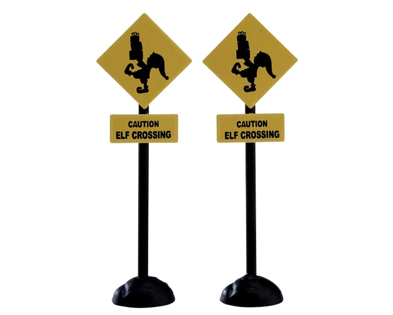 Kerstfiguur Elf crossing sign set of 2 LEMAX