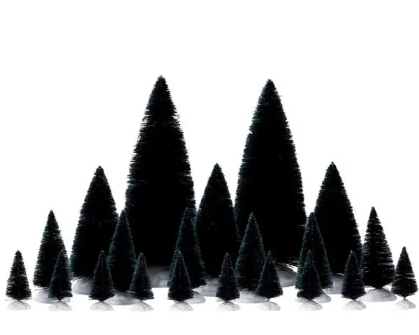 Kerstfiguur 21 pc assorted fir trees LEMAX