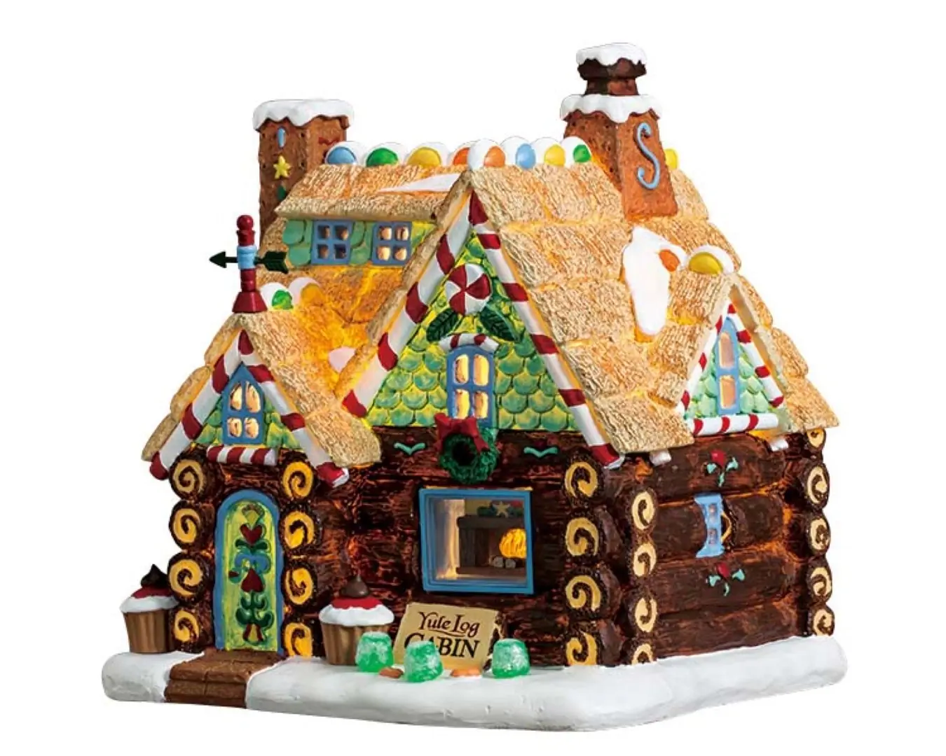 Kerstfiguur Yule log cabin b/o 4.5v LEMAX