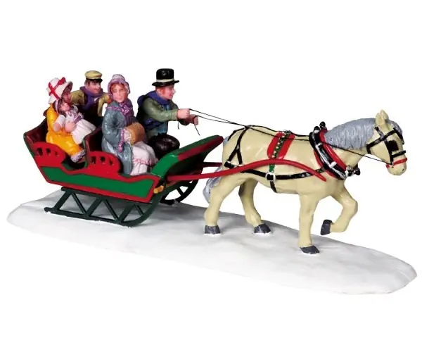 Kerstfiguur Family sleigh ride LEMAX
