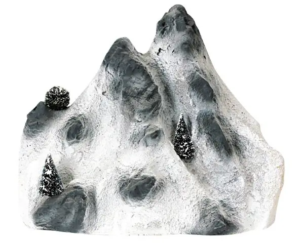Kerstdorp landschap Small ski mountain backdrop LEMAX