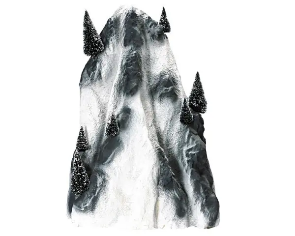 Kerstdorp landschap Large ski mountain backdrop LEMAX