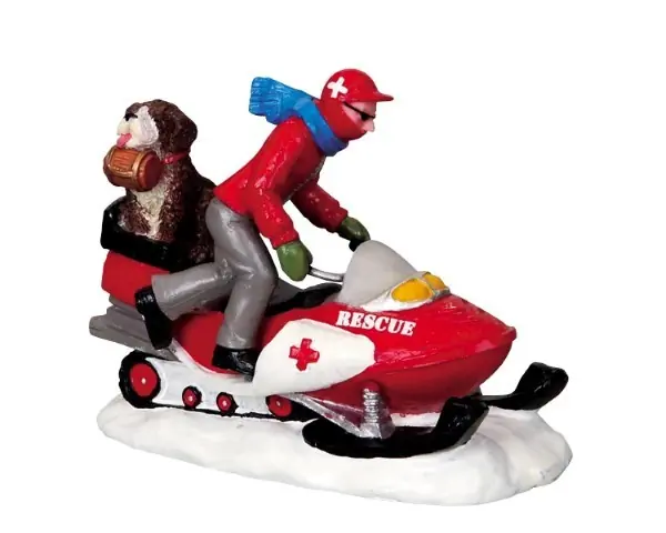 Kerstfiguur Ski patrol rescue LEMAX