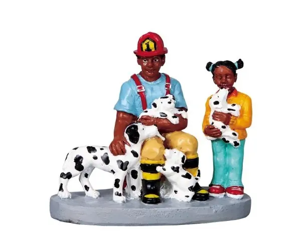Kerstfiguur Firehouse family LEMAX