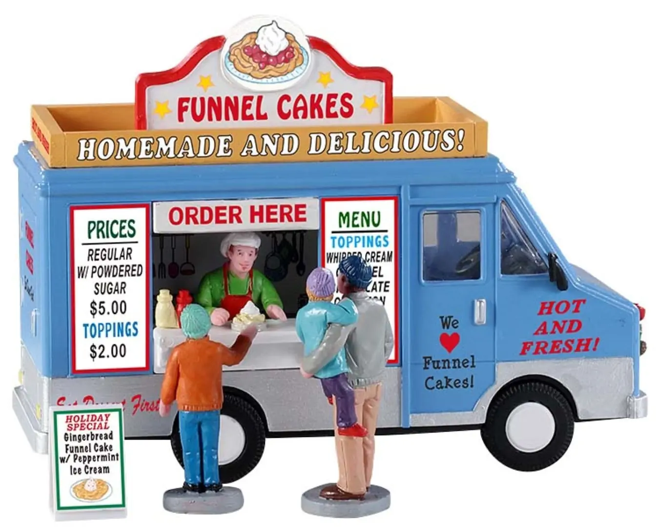 Kerstfiguur Funnel cakes food truck set of 4 LEMAX