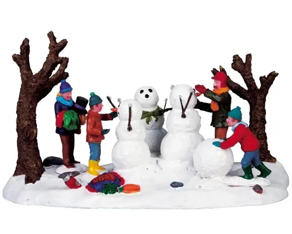 Kerstfiguur Building a family LEMAX