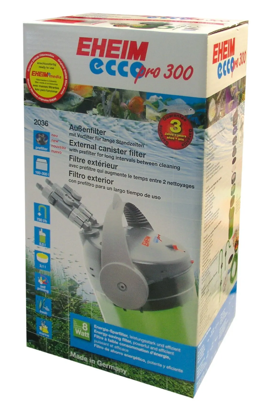Eheim filter Ecco Pro 300 met filtermassa Eheim Gebr. de Boon