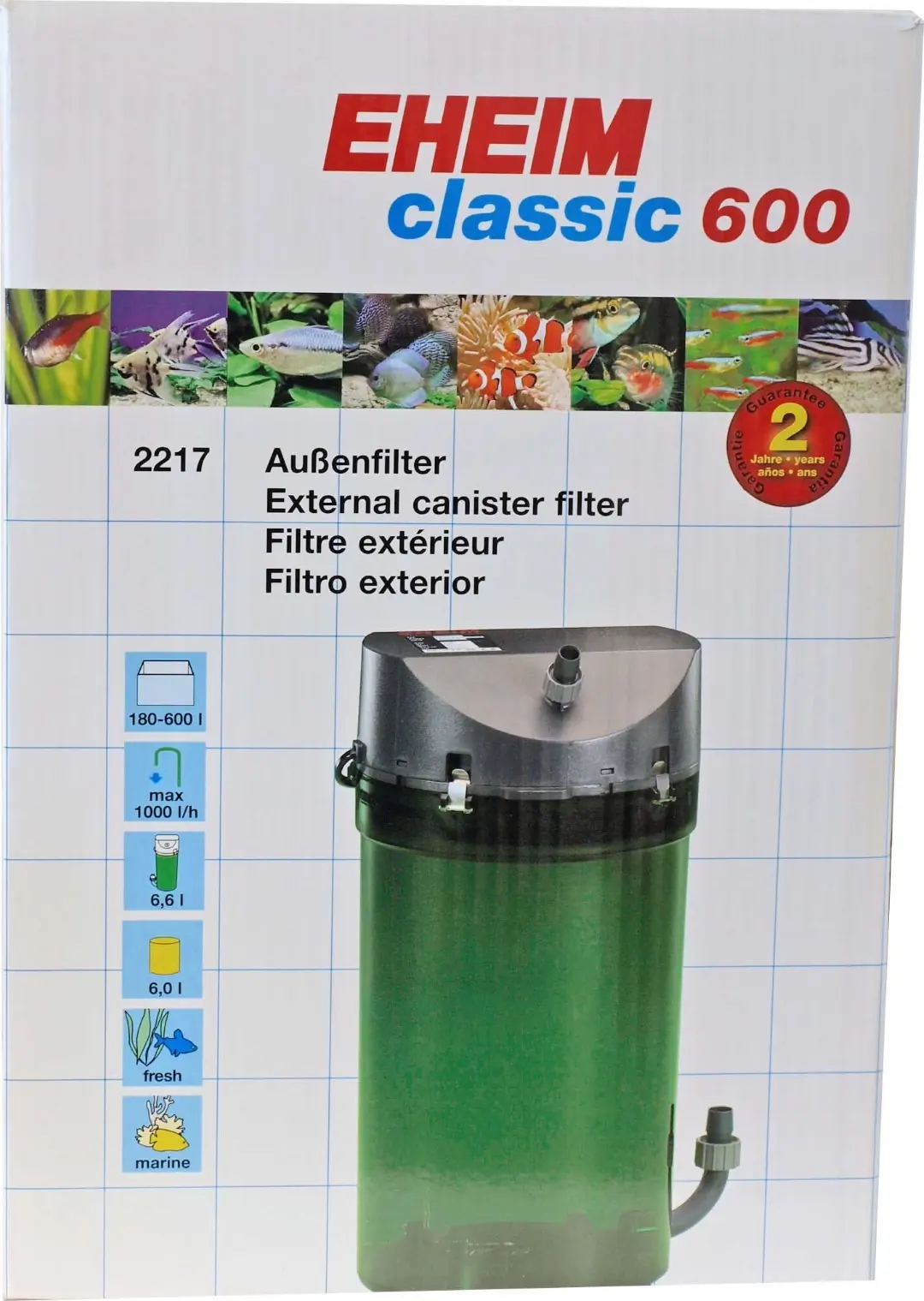 Eheim filter Classic 600 zonder filtermassa Eheim Gebr. de Boon