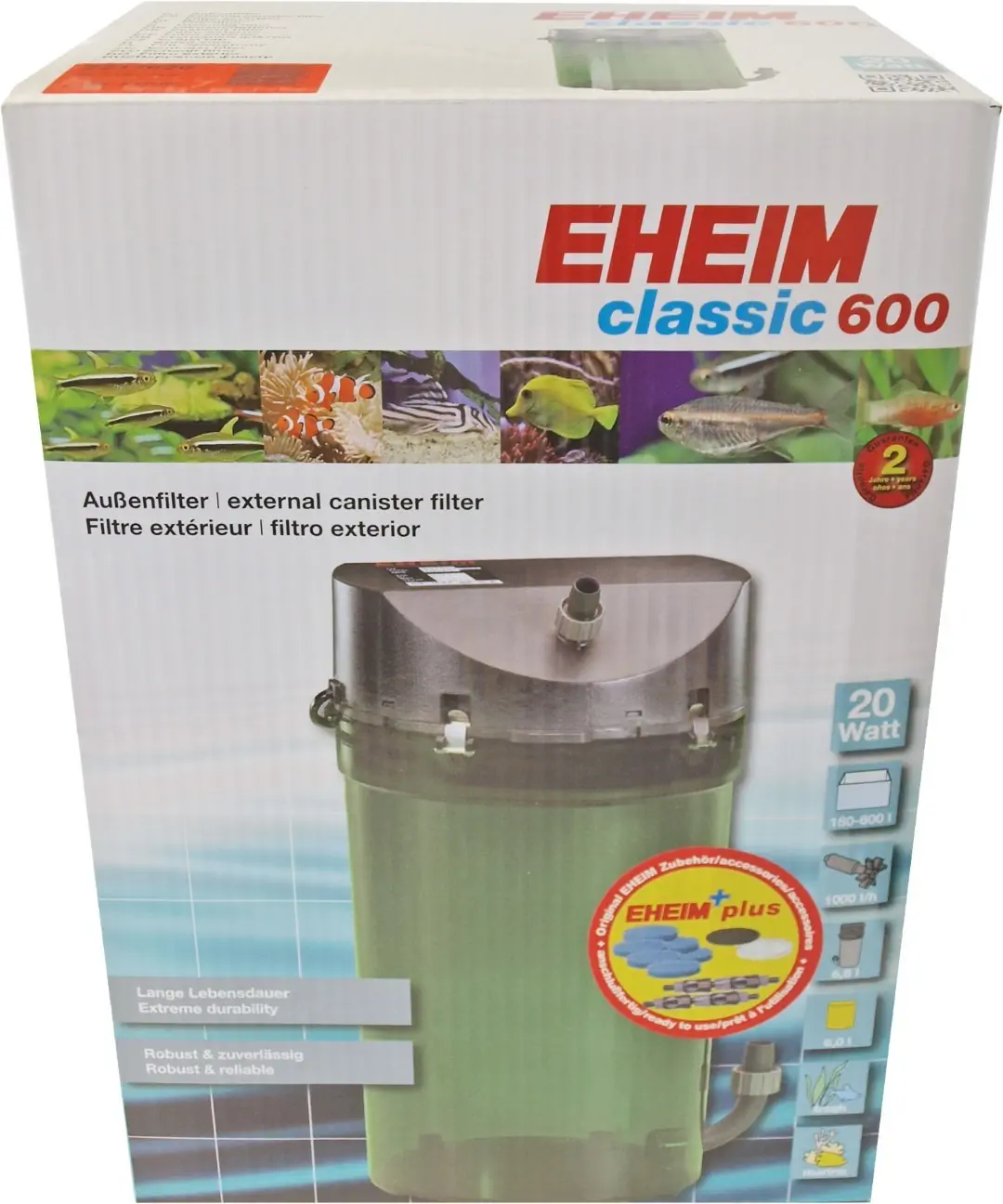 Eheim filter Classic 600 met filtermassa Eheim Gebr. de Boon