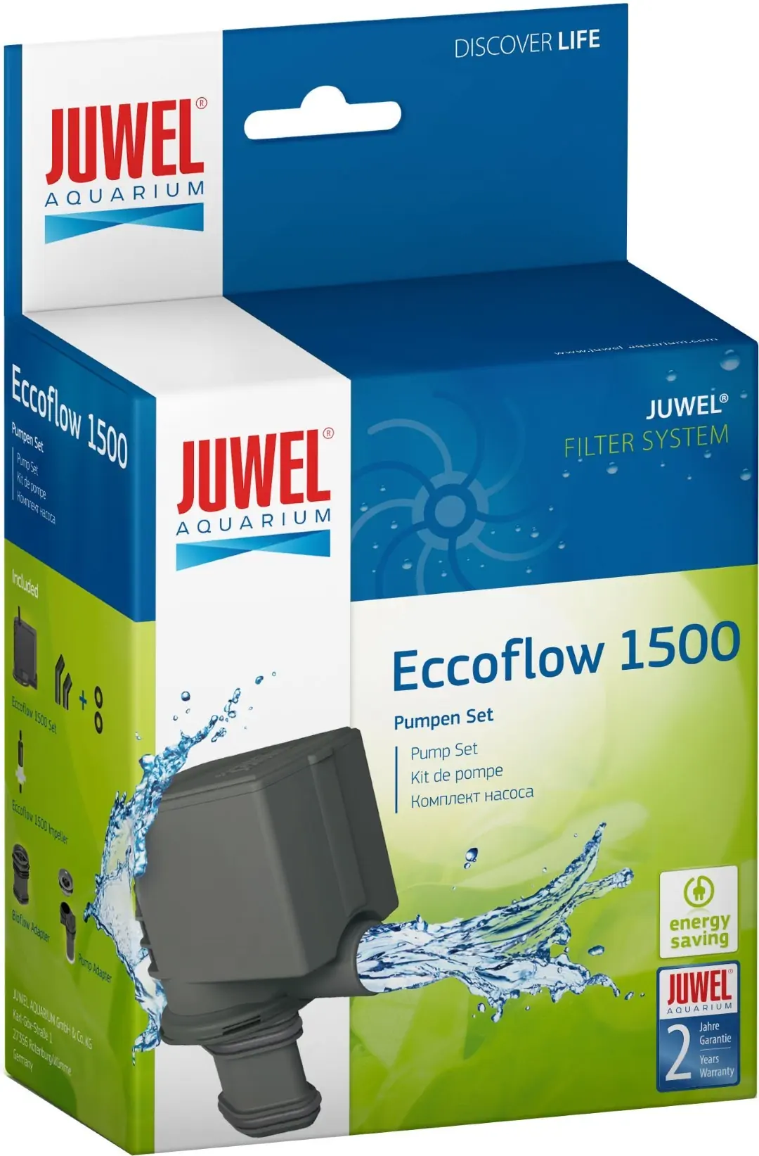 Juwel pomp Eccoflow 1500 liter Juwel Gebr. de Boon