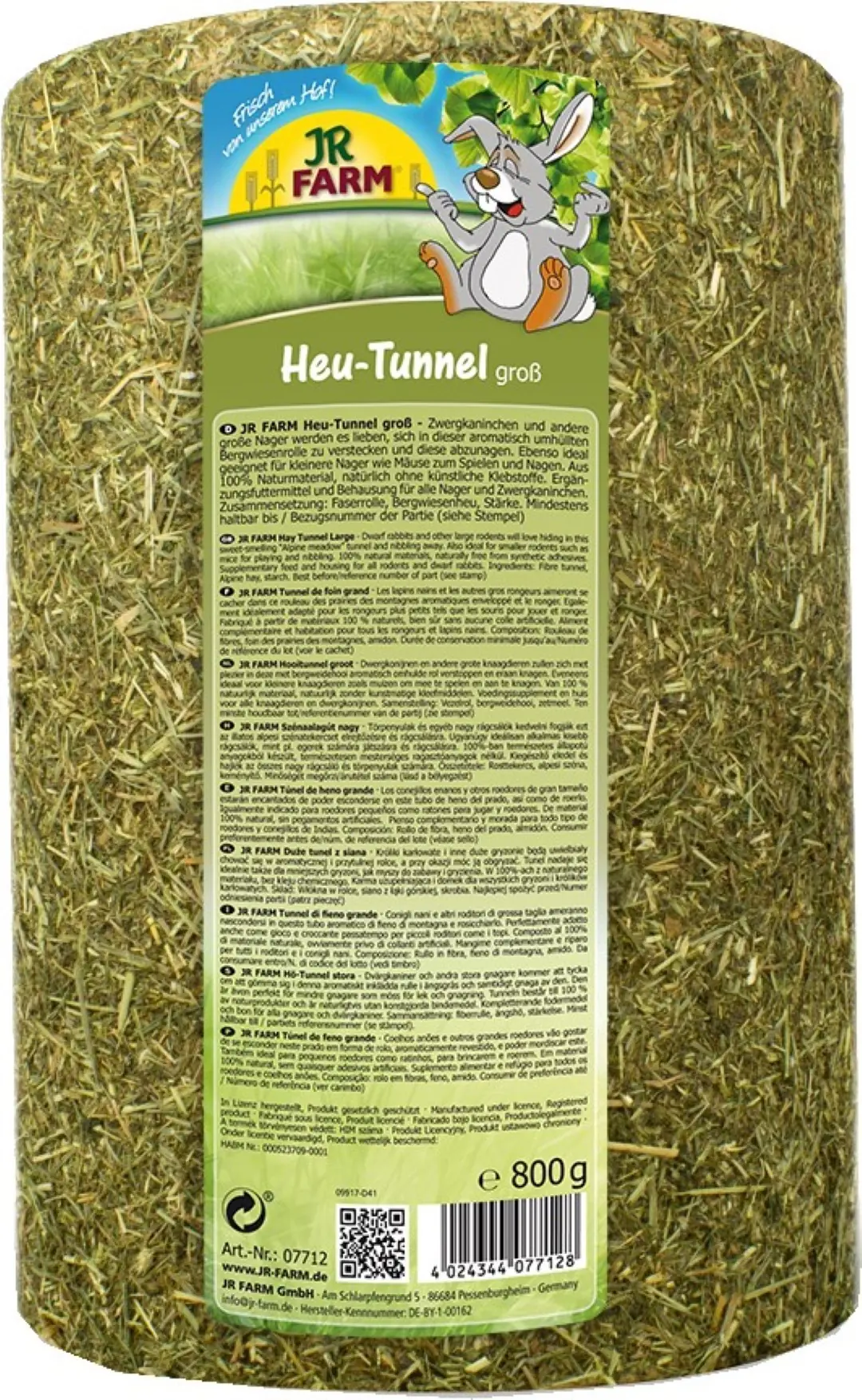 JR Farm knaagdier hooitunnel groot 750 gram 07712 JR Gebr. de Boon