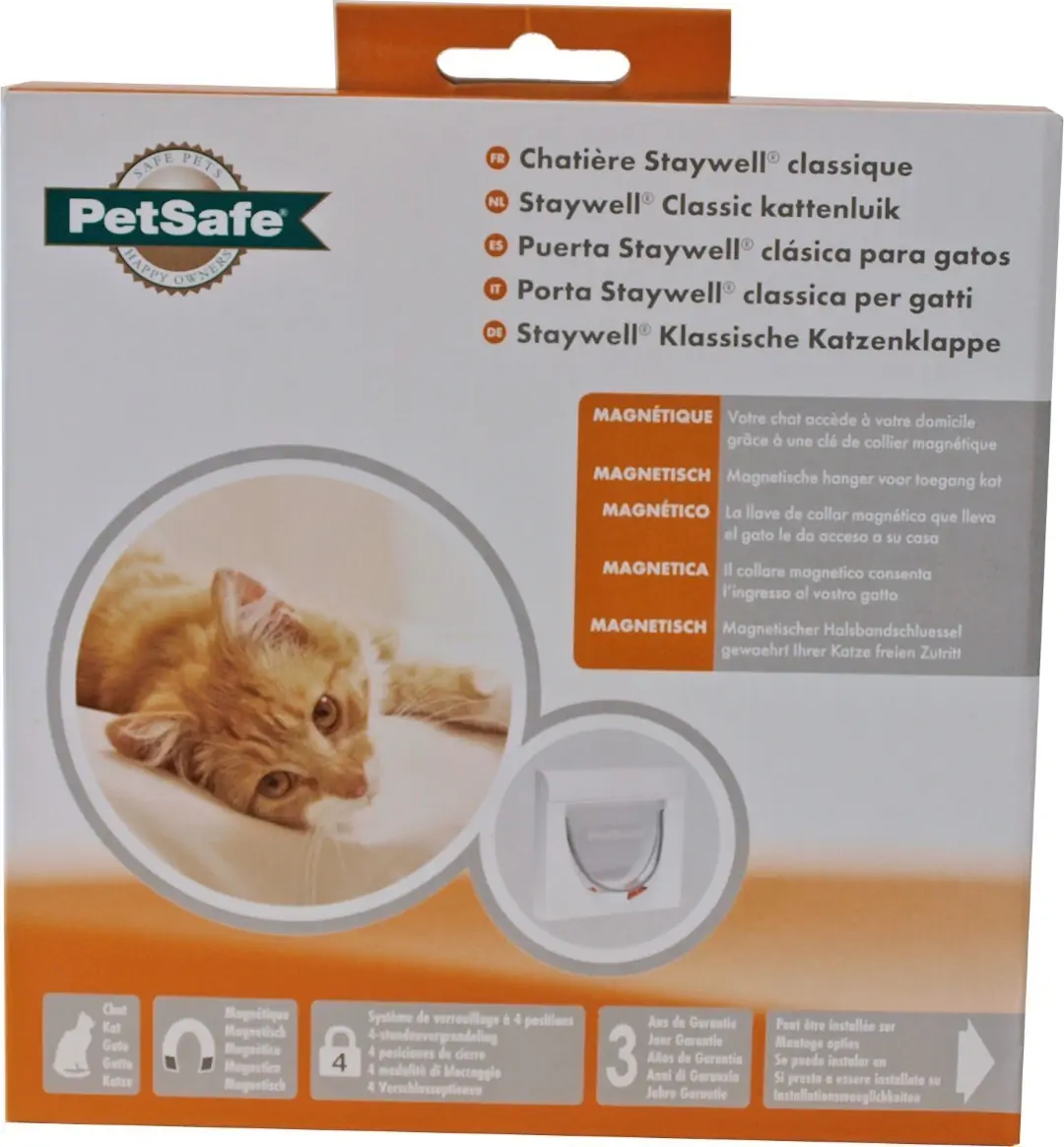 PetSafe kattendeur met magneetslot nr. 932 wit PetSafe Gebr. de Boon