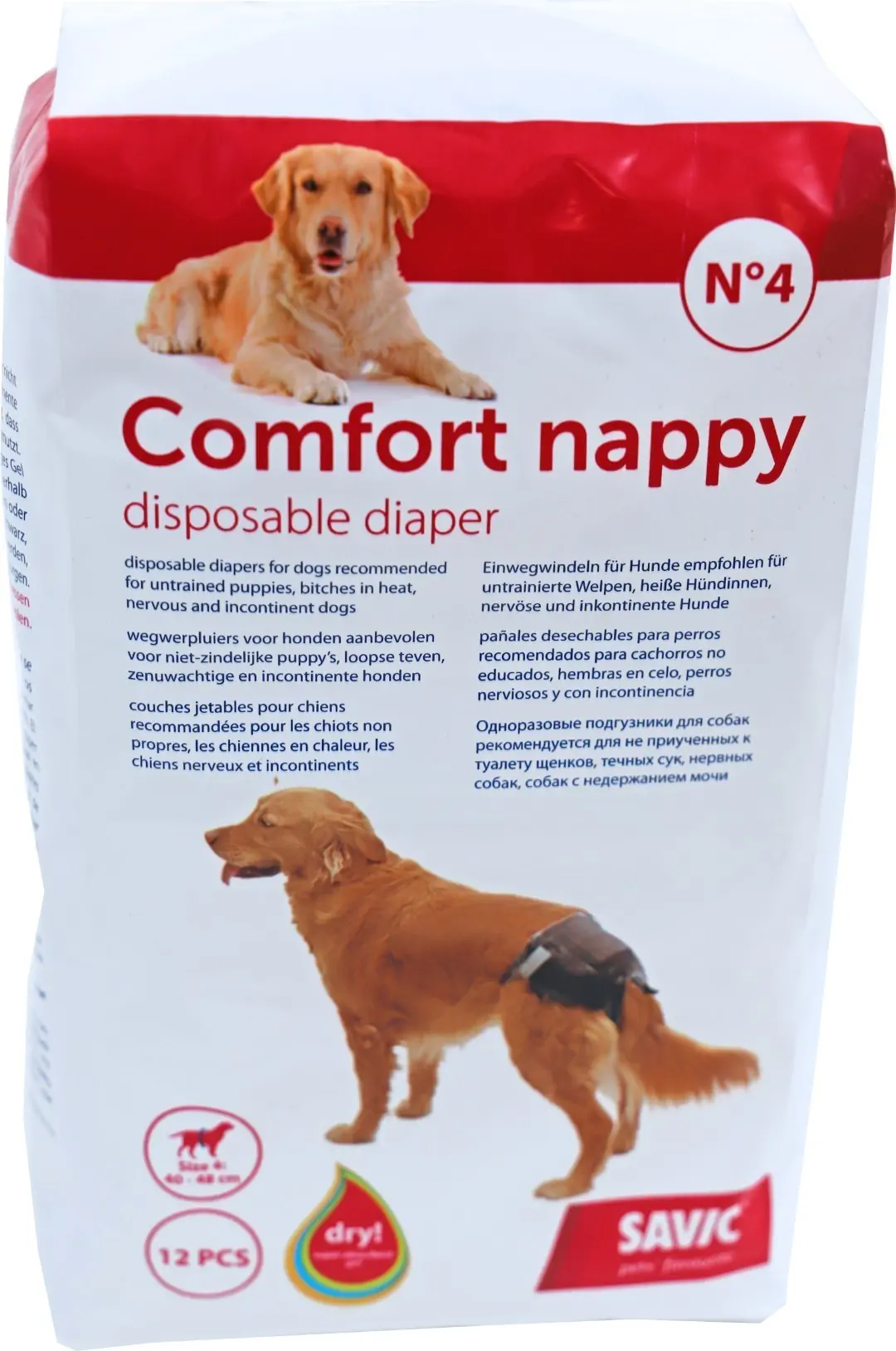Savic comfort nappy pak a 12 nr. 4 40-48 cm Savic Gebr. de Boon