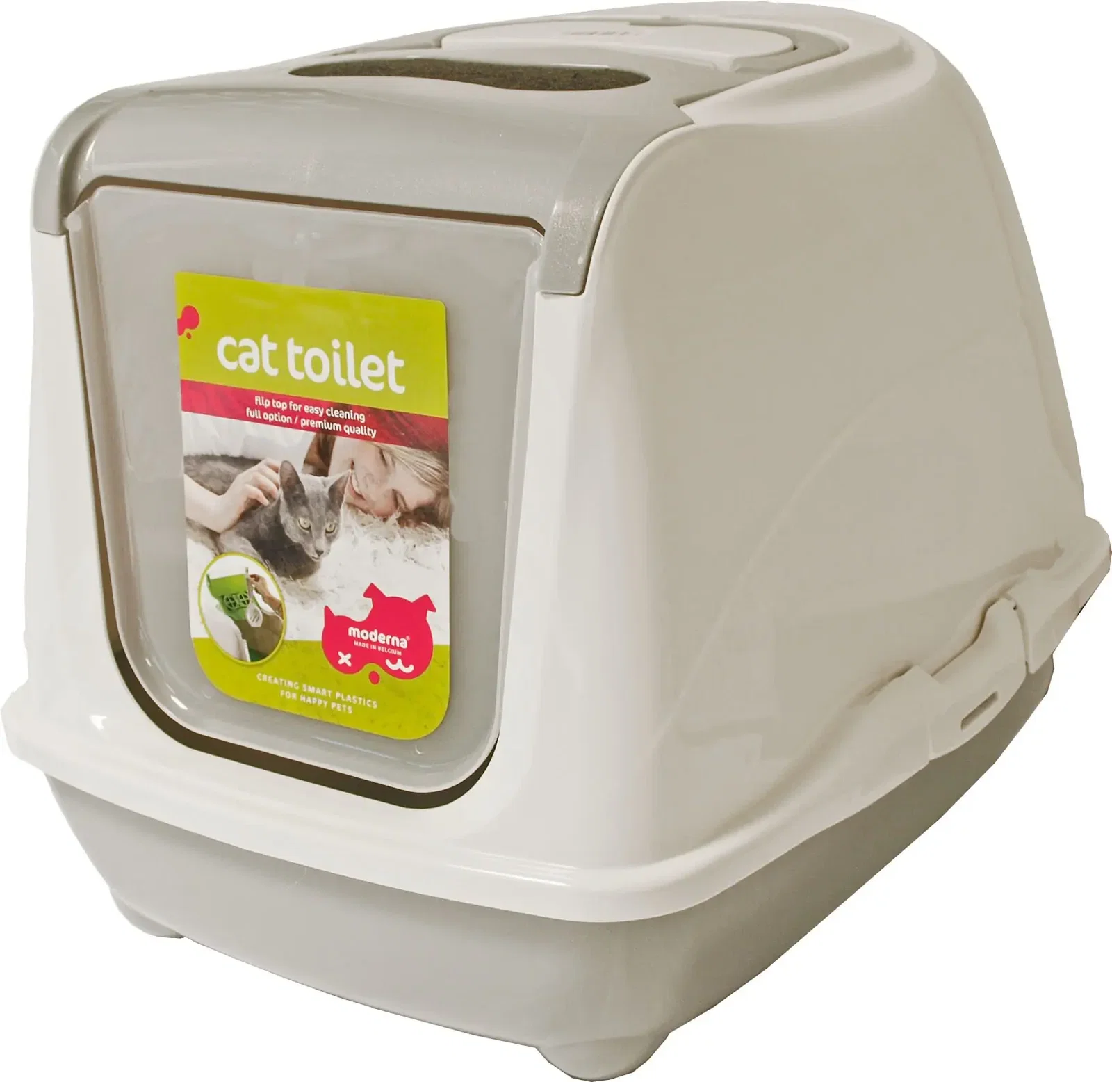 Kattentoilet flip cat m licht grijs Gebr. de Boon