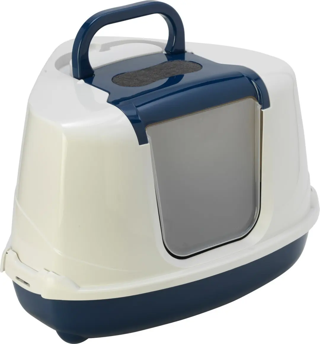 Moderna hoektoilet Flip Corner blueberry/wit moderna Gebr. de Boon